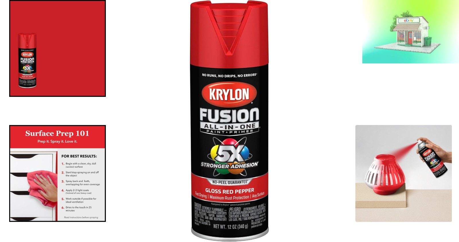 Fusion 12 oz Rust Resistant Spray Paint in Red Pepper – Perfect for Any Project