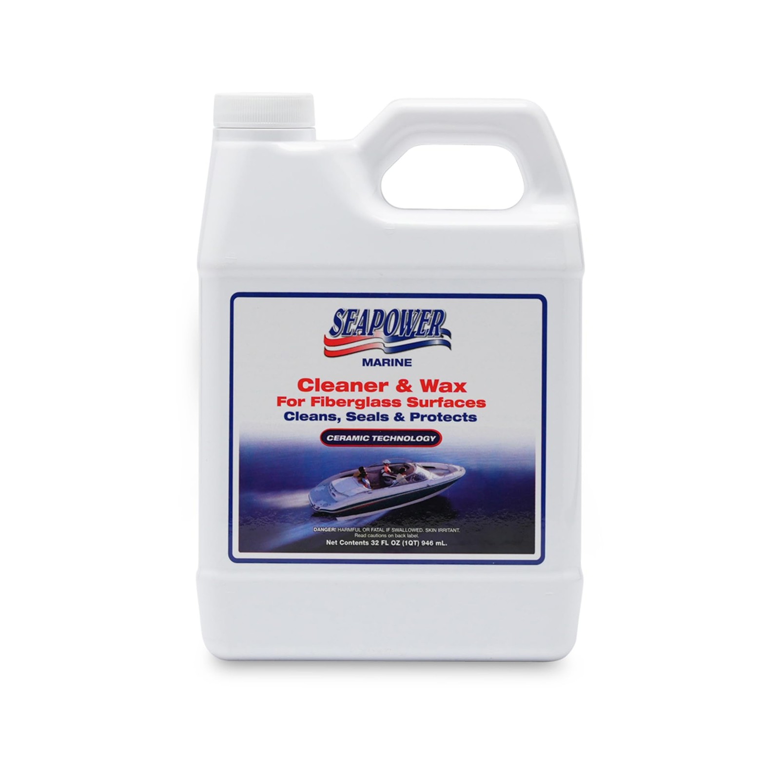 32 Fl Oz Boat Cleaner Wax with Carnauba for High Gloss Finish and Protection