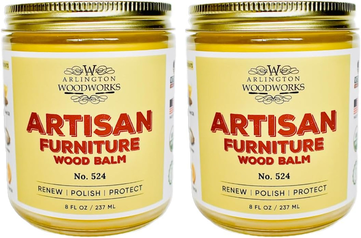 2-Pack Artisan Furniture Wood Balm No. 524 – Natural Wood Care Restore, Polish &