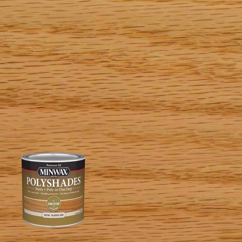 Minwax 213704444 Low VOC 30-37.5 sq. ft. Stain/Polyurethane Finish 0.5 pt.
