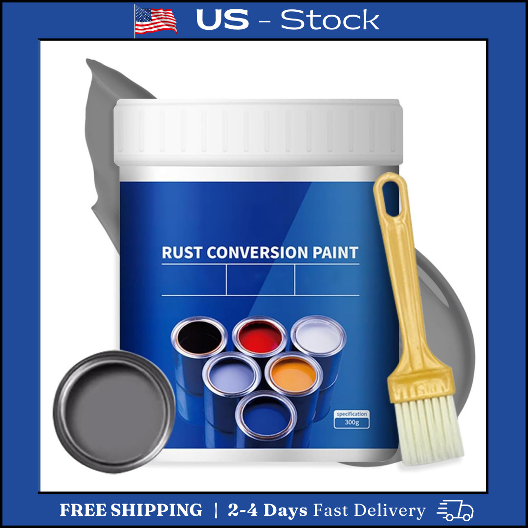 Weatherproof Rust Converter Paint for Metal, Rust Remover for Metal, Grey,