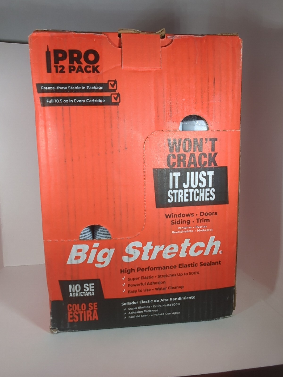 Sashco Black 10004 12 Pack 10.5 oz. Big Stretch Acrylic Latex Caulkin