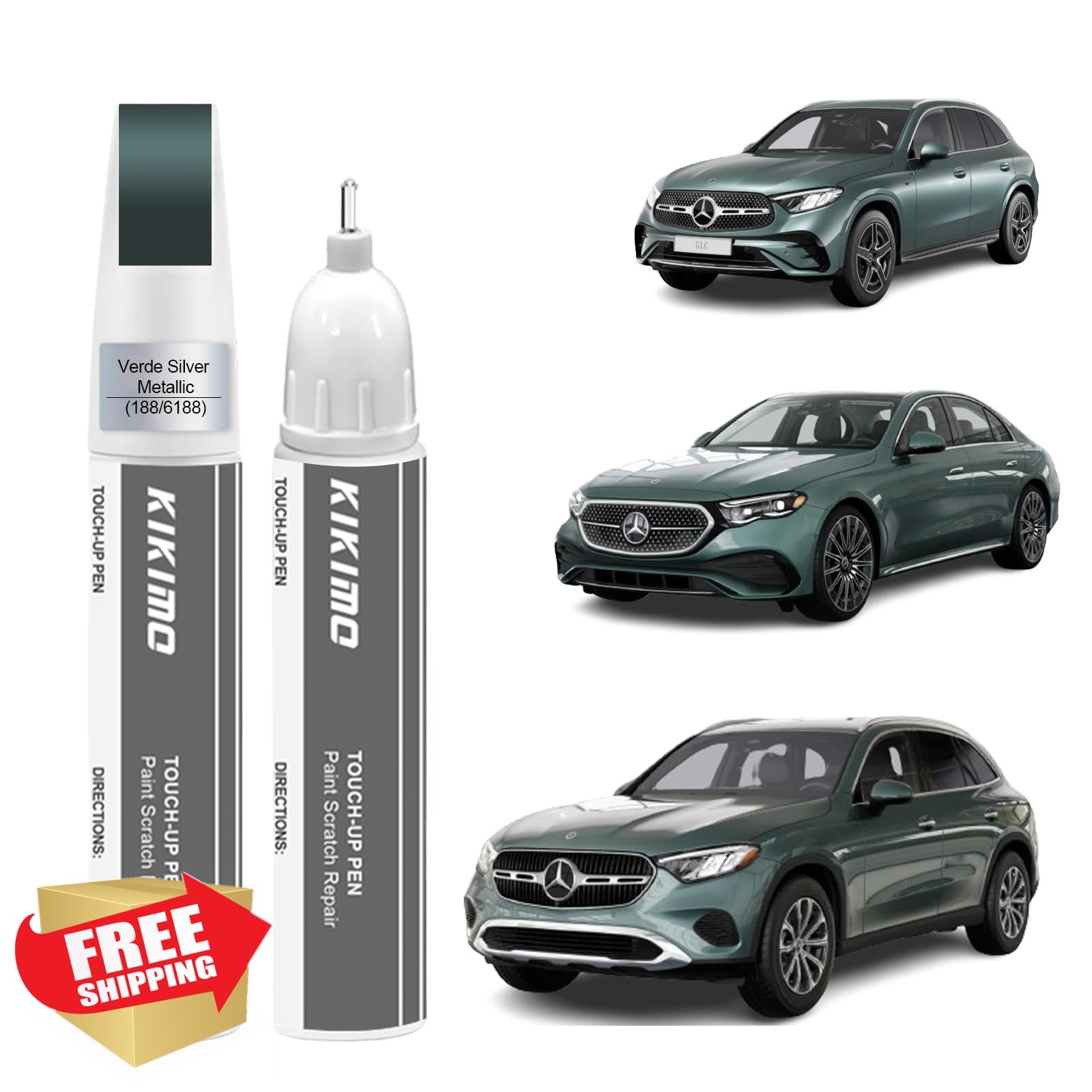 KIKIMO Mercedes-Benz Verde Silver metallic(188/6188) touch up paint