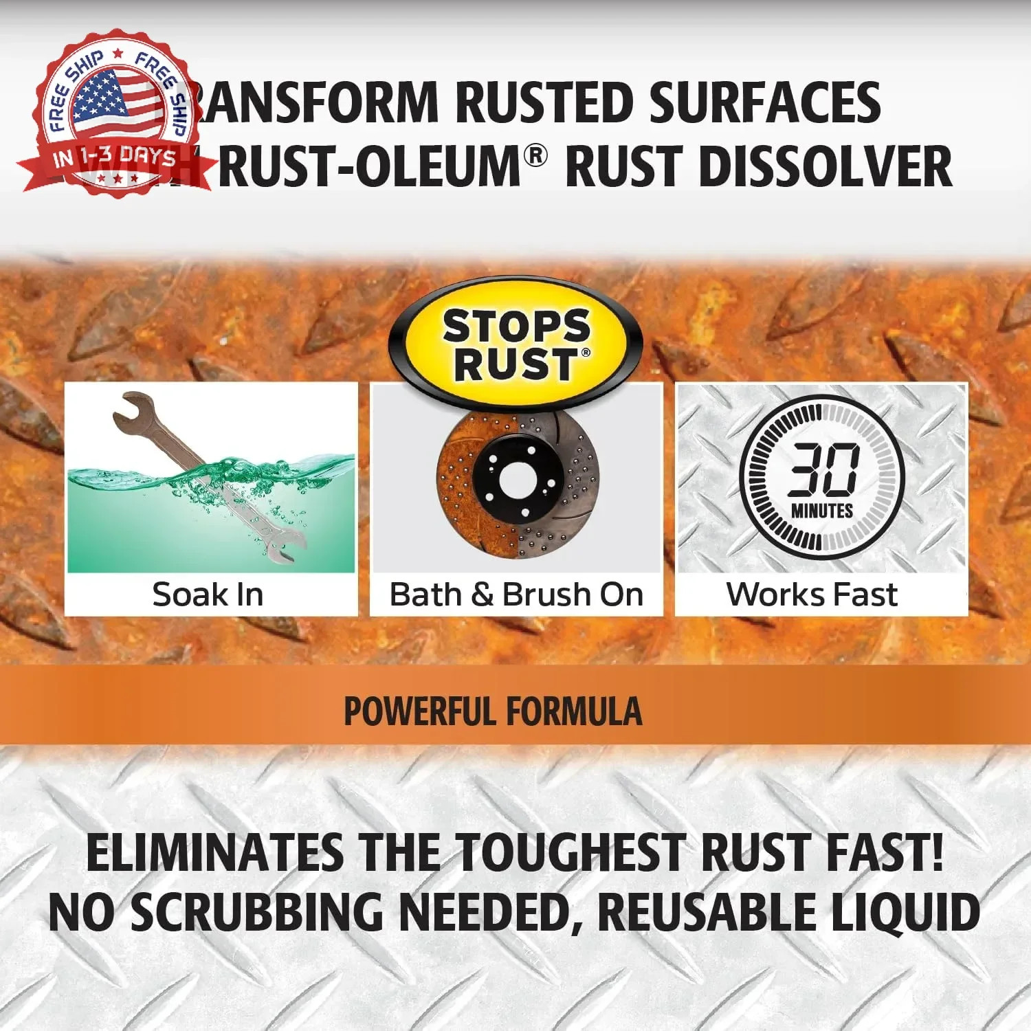 Rust-Oleum Rust Dissolver Soak & Bath | Heavy-Duty Corrosion Remover for Metal T