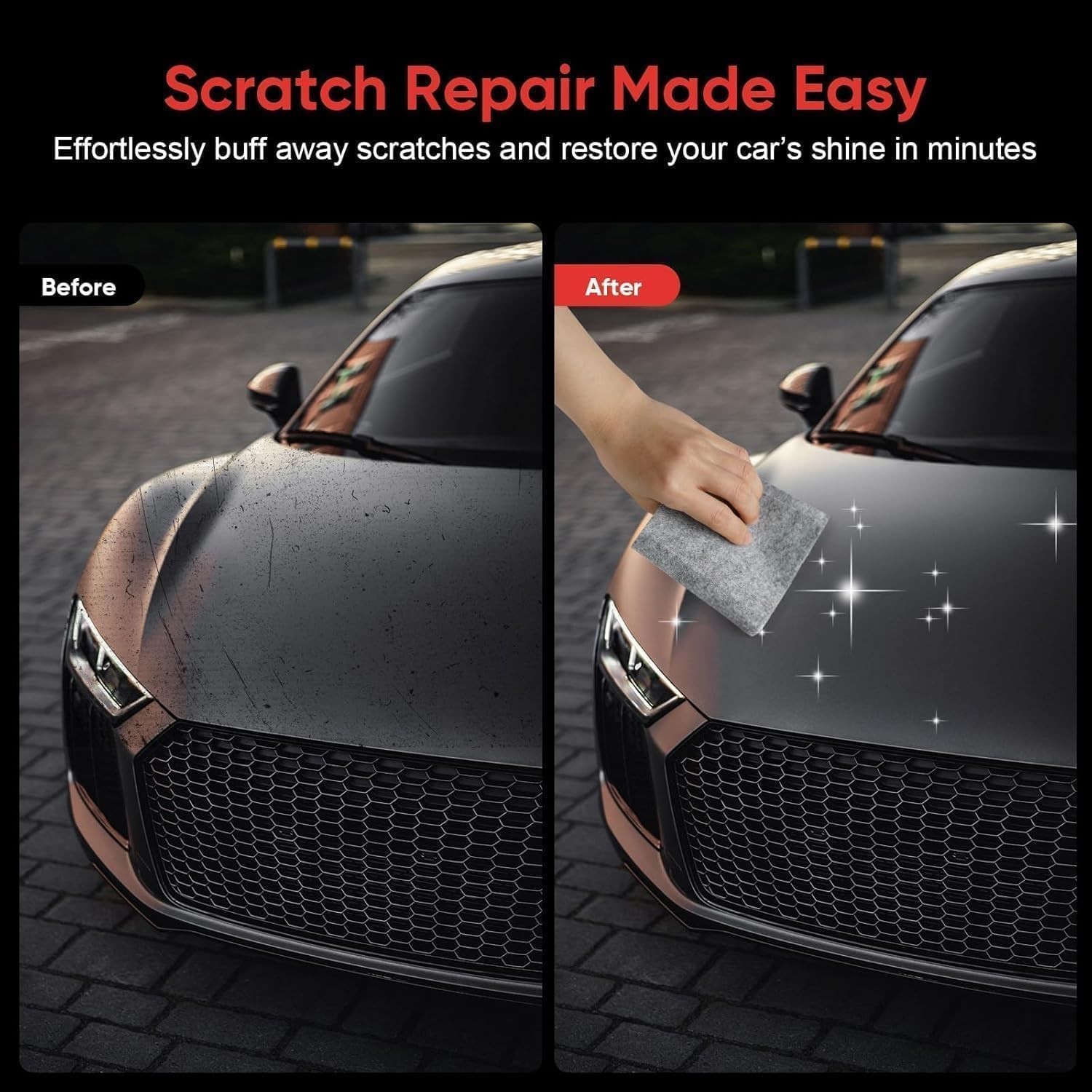 Car Scratch Remover Paste – 2026 Nanopolix Repair Kit with 6 Cloths