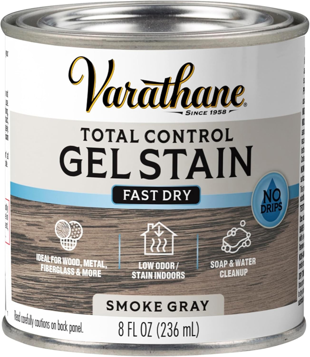 Varathane Total Control Gel Stain | Low Odor Water-Based Formula | Thick Gel