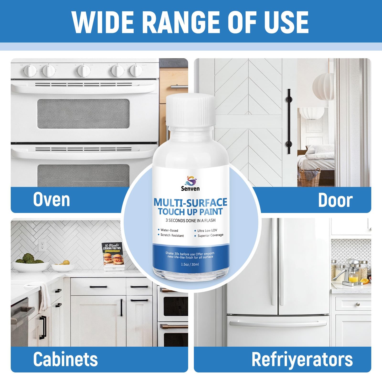 White Paint Multi Surface SemiGloss White Touch Up Paint Repair for Metal,Wal…
