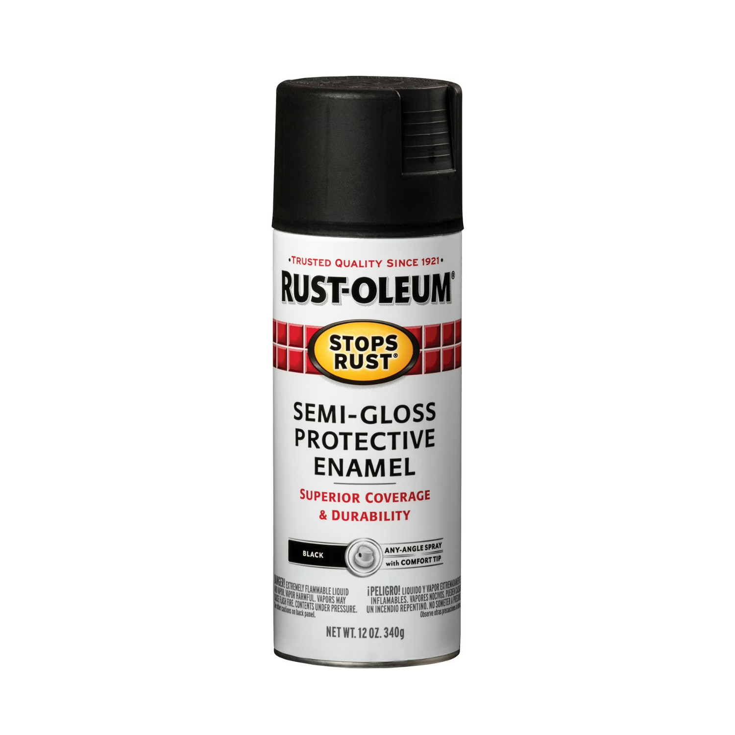 6 Pack Rust Oleum Stops Rust Protective Enamel Spray Paint Semi Gloss Black 12oz