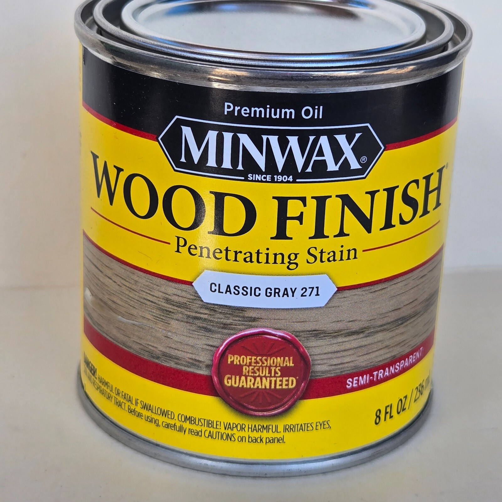 1/2 Pt Minwax WOOD FINISH PENETRATING STAIN Semi-Transparent Oil CLASSIC GRAY271