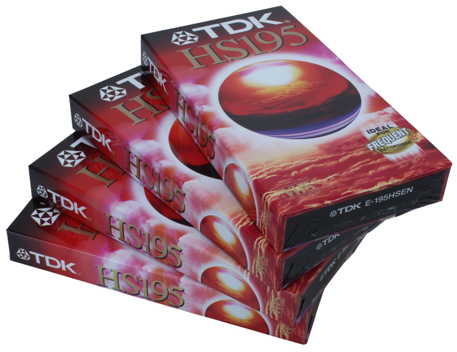 TDK Lot 4 195min VHS Cassette for VCR NEW Virgin (Ref#J-627)