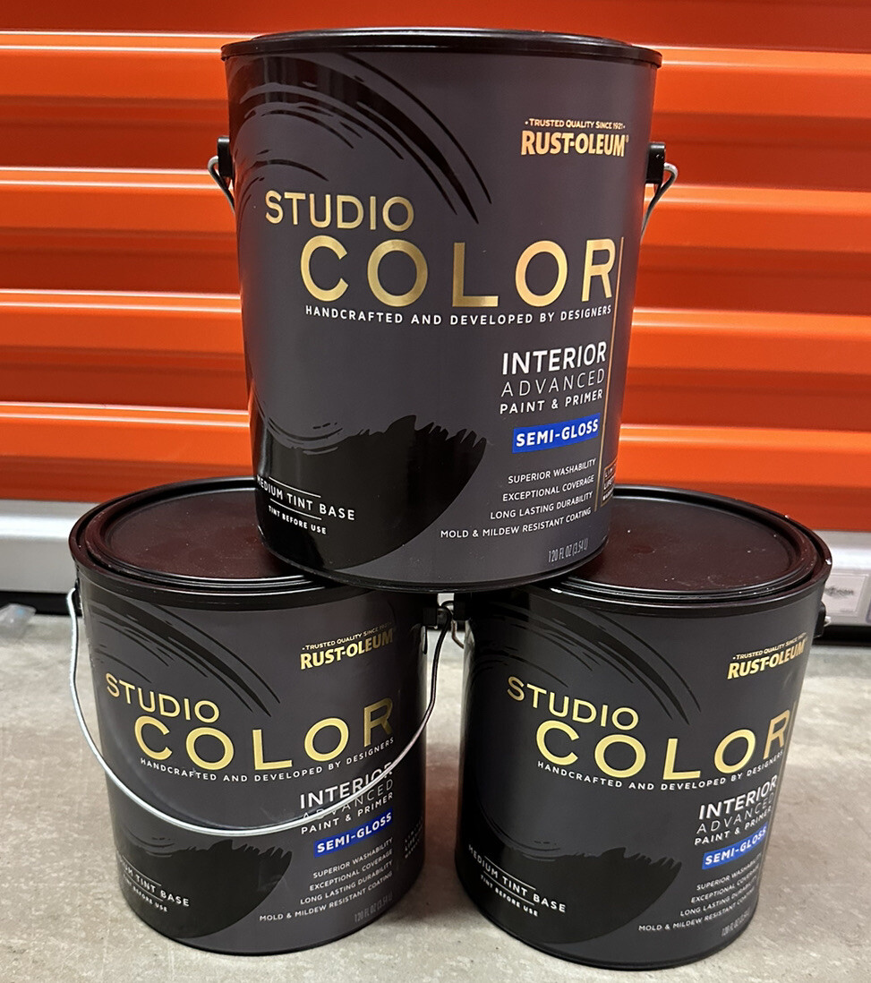 Rust-Oleum Studio Color Medium Tint Base Interior Paint Primer Semi Gloss 1 Gal