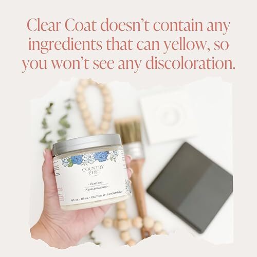 Clear Coat – Eco-Friendly Clear Satin Sheen Top Coat for Chalk Style Furnitur…