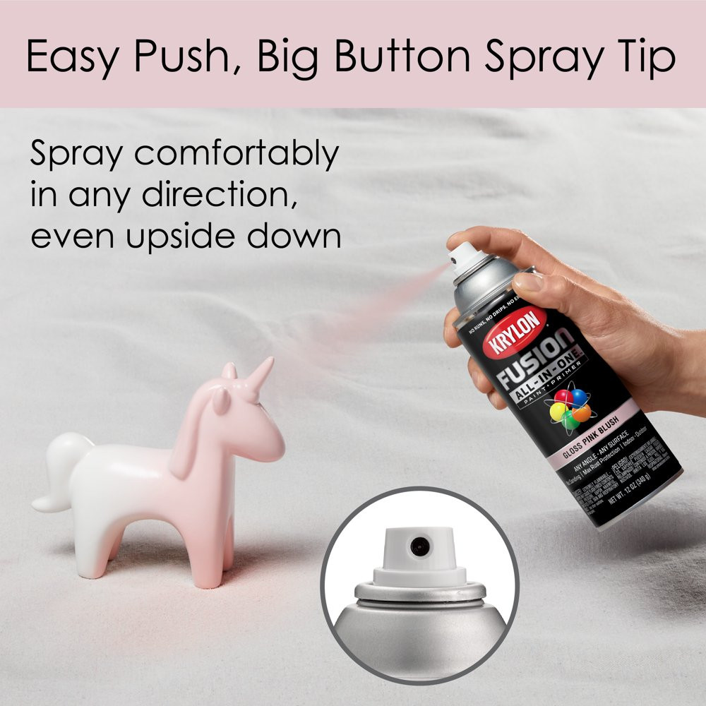 All-Surfaces Rust Protection Gloss Pink Blush Spray Paint In/Outdoor 12 Oz.