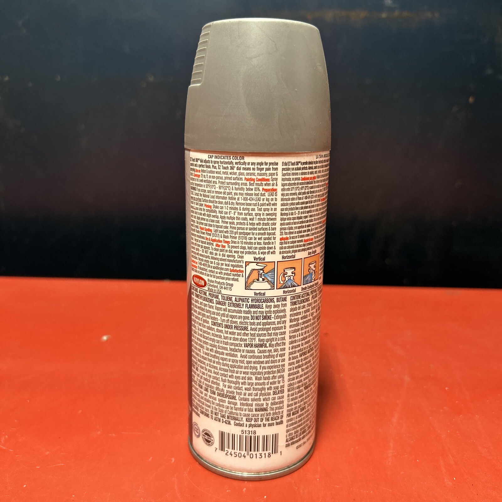 Krylon 51318 All-Purpose Gray Interior and Exterior Decorator Primer – 12 oz.