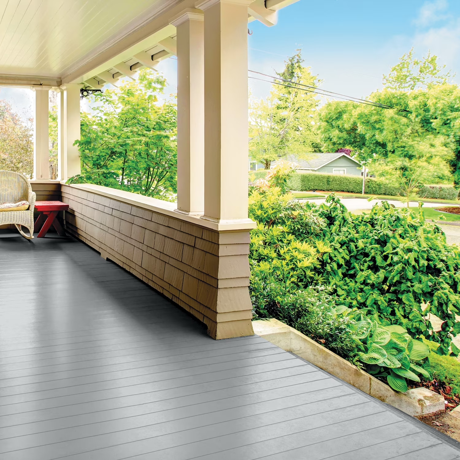 Glidden Porch Floor Paint Primer 1Gal Light Gray Satin Interior Exterior