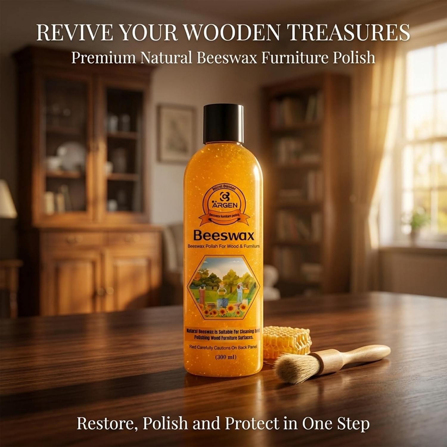 Beeswax Furniture Wood Polish – Wood Seasoning Beeswax Oil for Wood Natural Wood