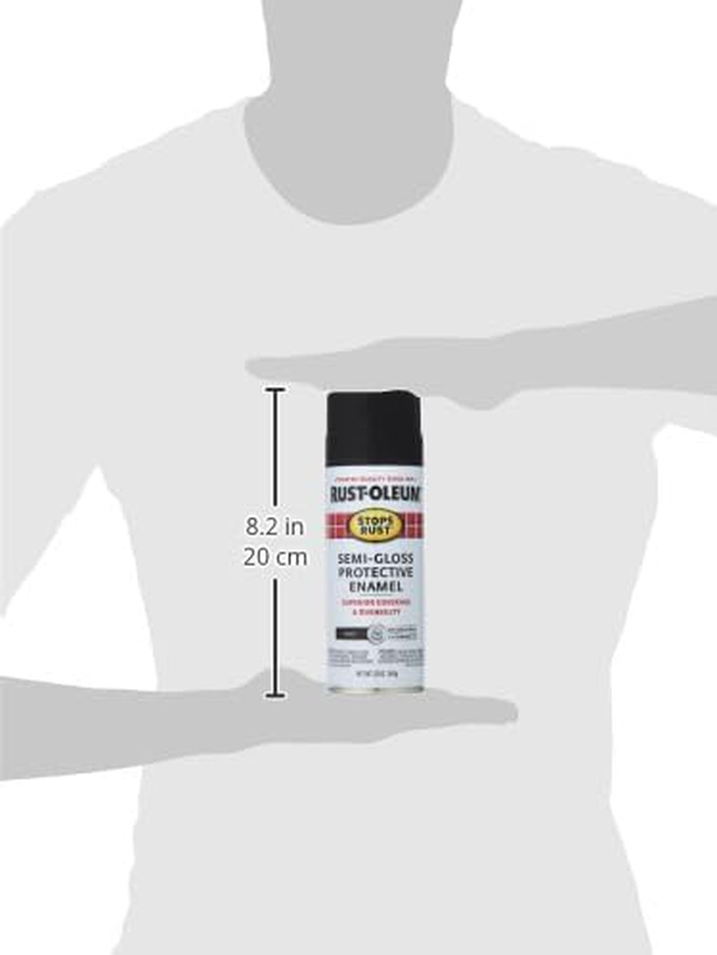 7798830 Stops Rust Spray Paint, 12-Ounce, Semi Gloss Black (Pack of 2)