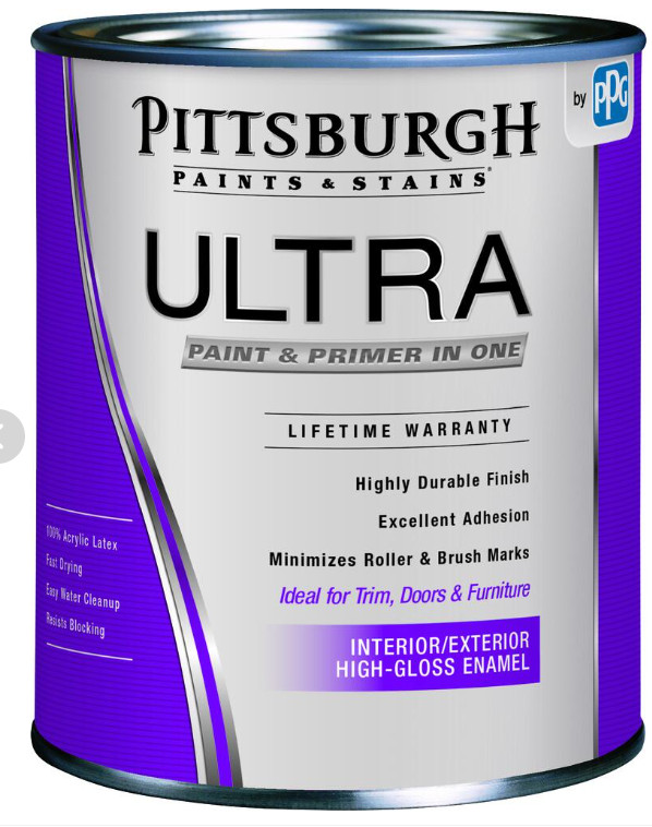 Pittsburgh Paints & Stains® Ultra Interior/Exterior Latex High-Gloss Super White