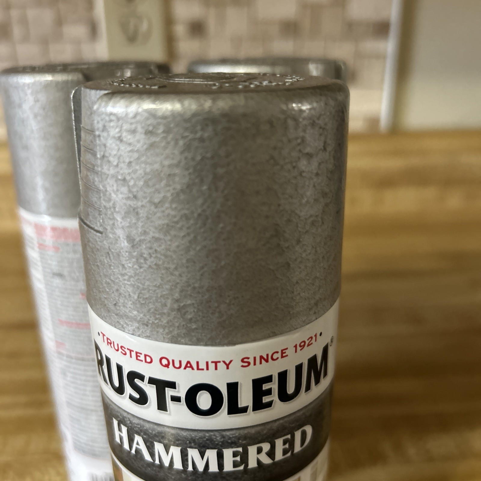 7213830 Stops Rust Hammered Spray Paint, 12 oz, Silver, Pack of 3