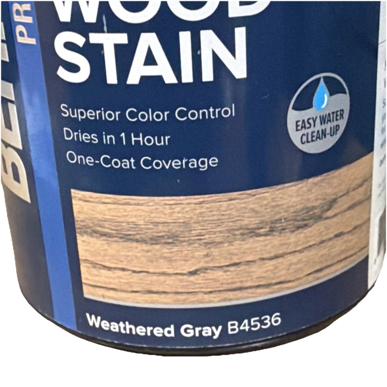 One Quart Behr Premium Fast Drying Water-based Wood Stain Weathered Gray B4536