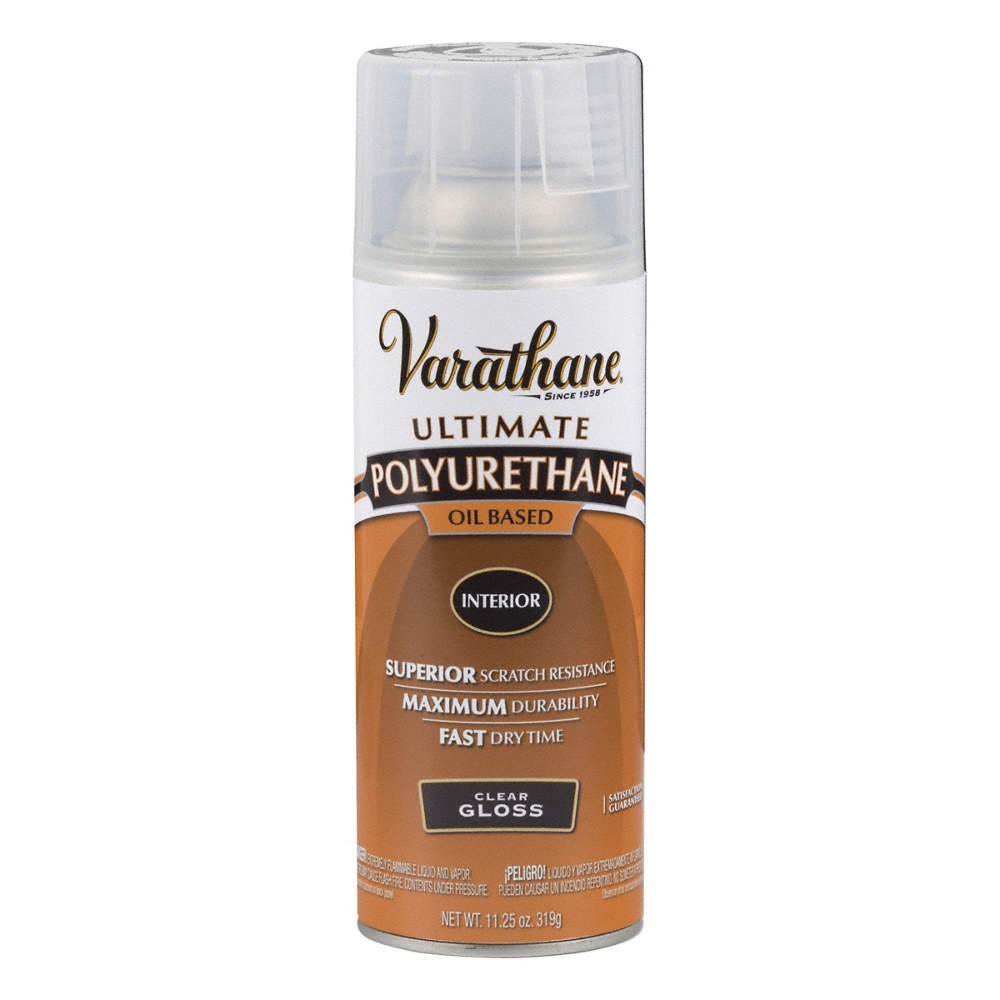 RUST-OLEUM 9081 Polyurethane Spray,Clear,11.25 oz 1TBH8