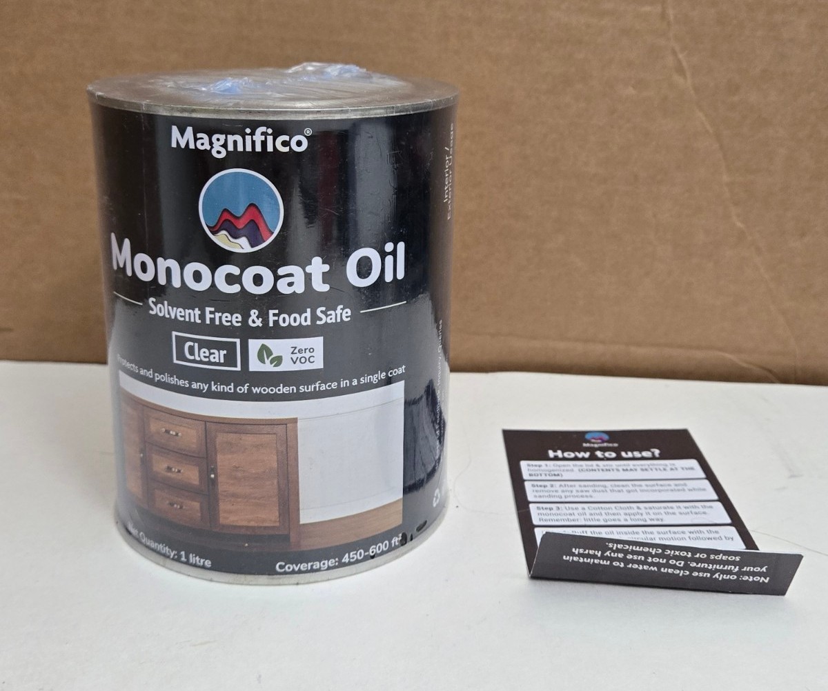 MAGNIFICO MONOCOAT OIL Clear 1 L Protects Wooden Surfaces Single Coat SEALED