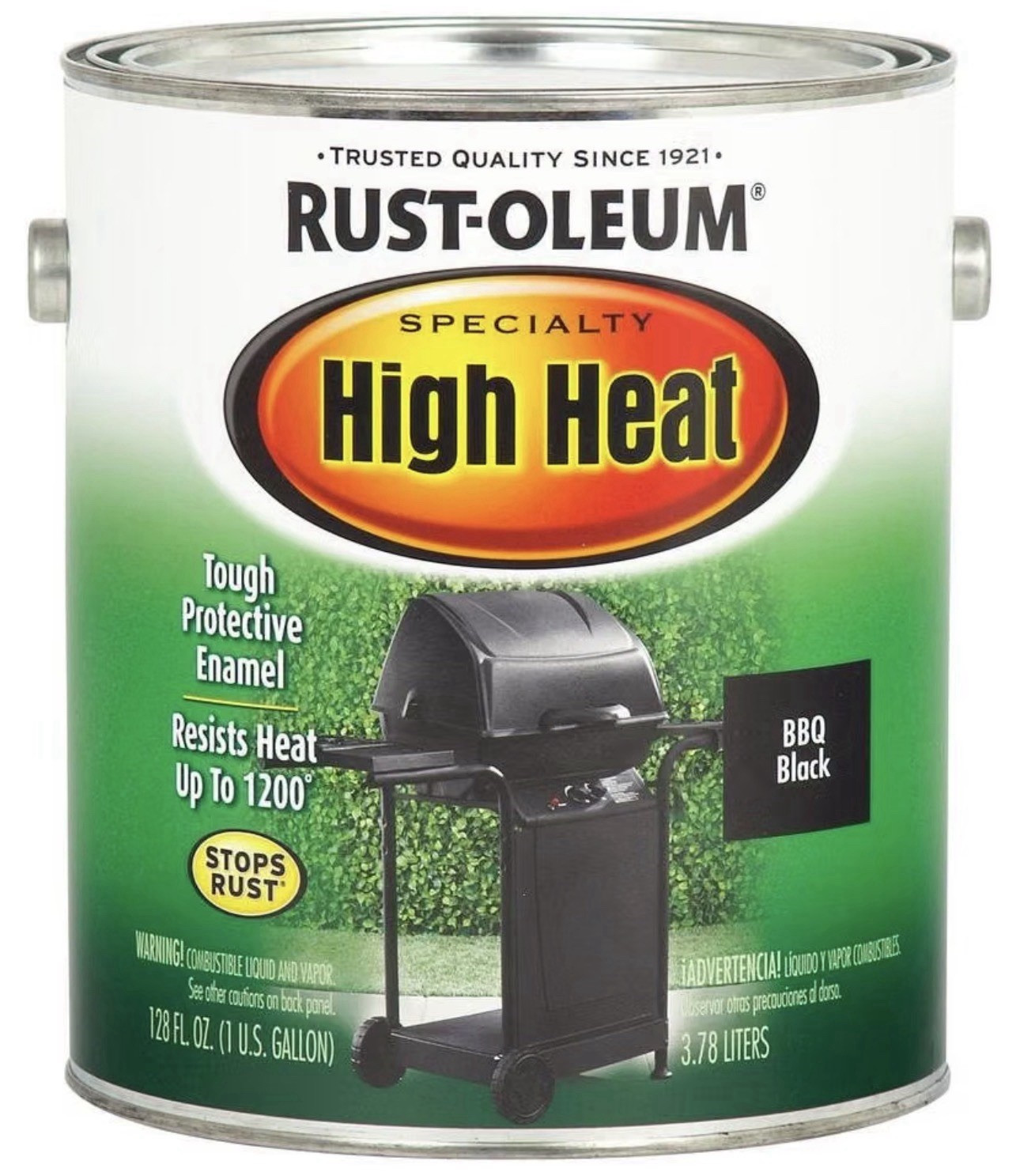 1 gal Rust-Oleum 233967 Bar-B-Que Black Specialty High Heat Brush Paint, Flat