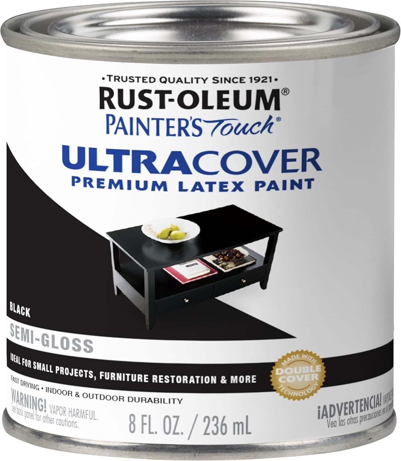 Painters Touch Enamel Latex Paint Semi-Gloss Black Interior/Exterior Durability