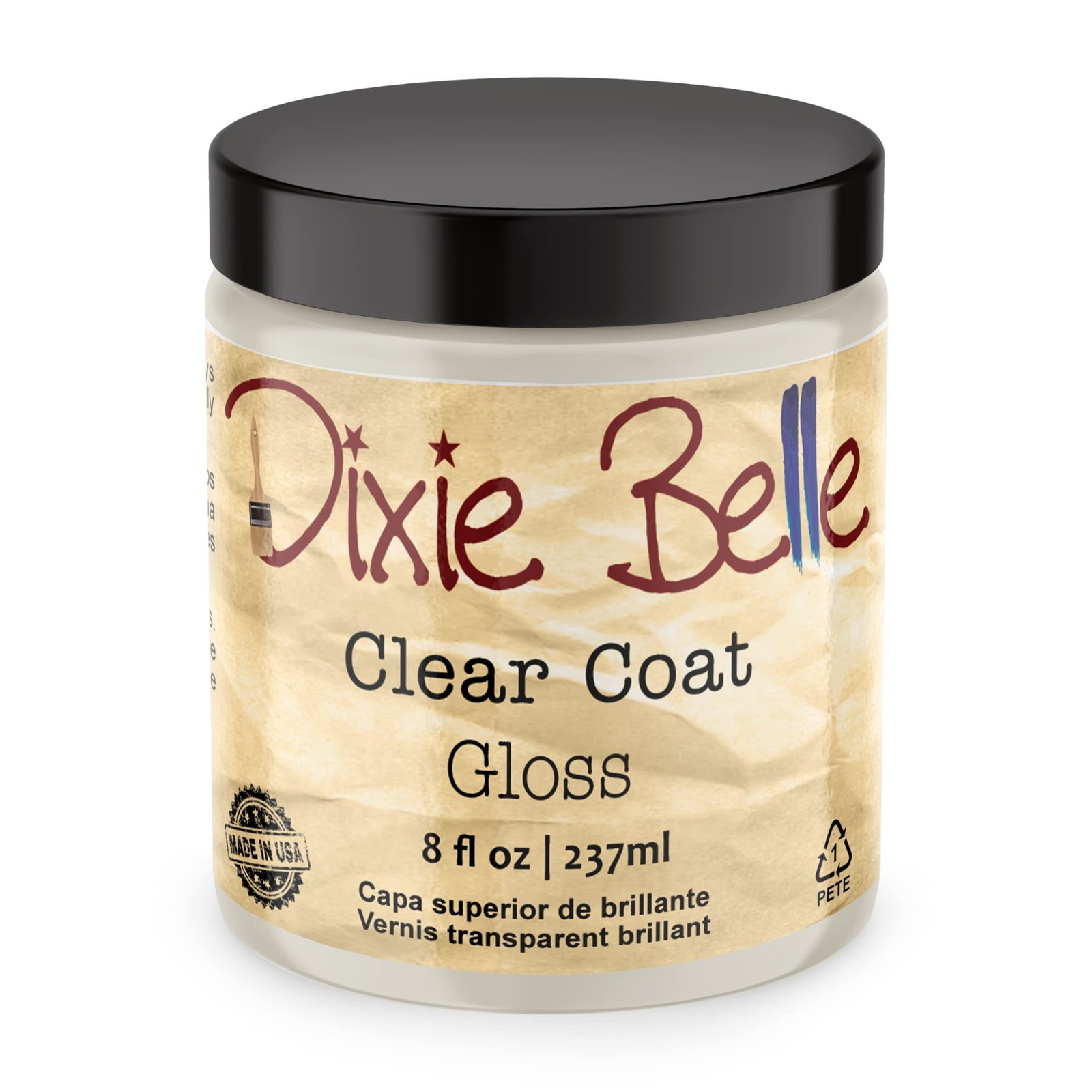 Dixie Belle Paint Company | Gloss Clear Coat (8oz) 8 Ounce (Pack of 1),