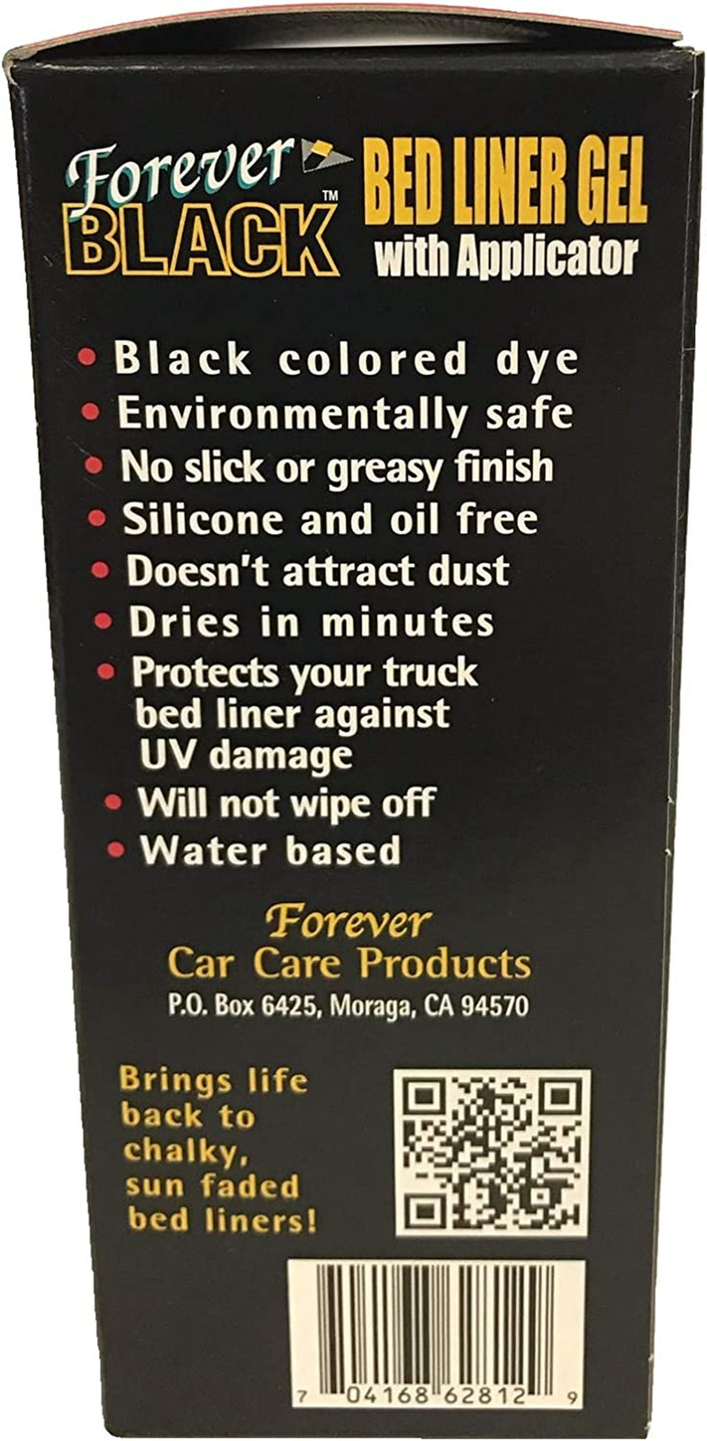 Forever Black Truck Bed Liner Gel – Black Colored Dye, Water Based, UV Protectio