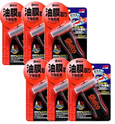 SOFT99 Glaco Glass Compound Roll On 100ml x6 Oil Film Remover 04101 NEW