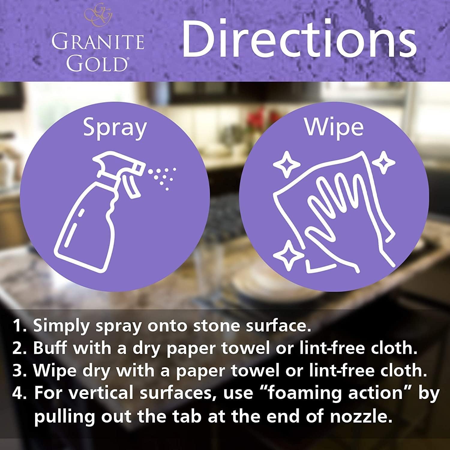 Clean & Shine Spray Granite Marble & Other Natural Stone & Quartz Surfaces 1 x