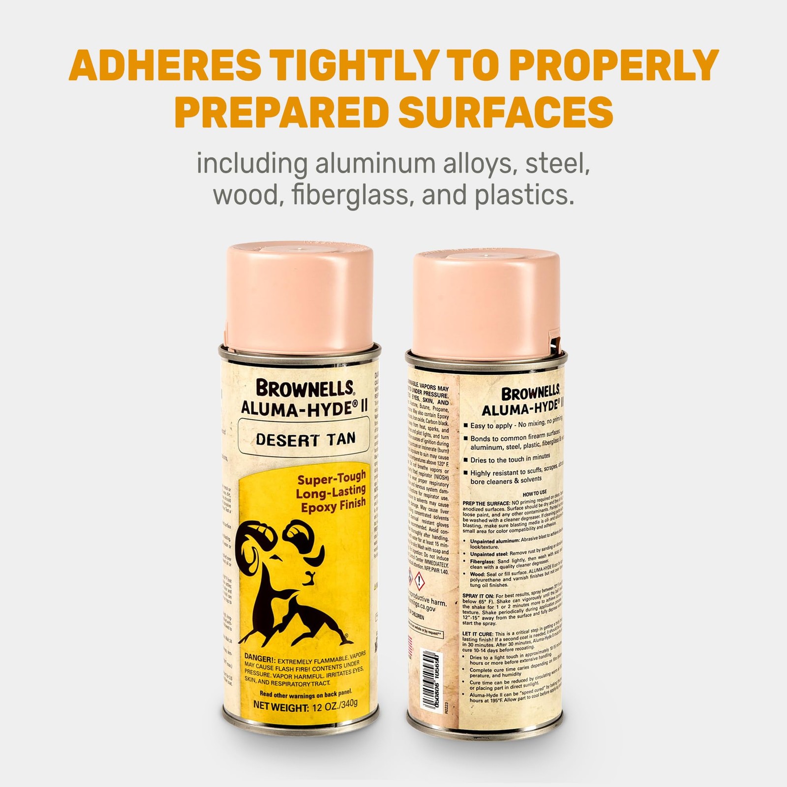 Aluma-Hyde 2 Epoxy Based Firearms Finish Aerosol Can Desert Tan