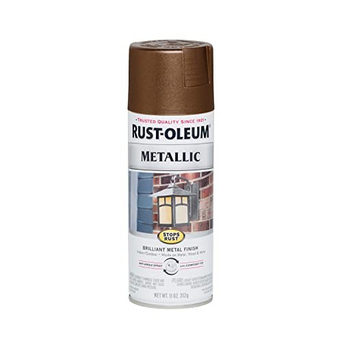 286525 Stops Rust Metallic Spray Paint, 11 oz 11 Ounce (Pack of 1) Dark Copper