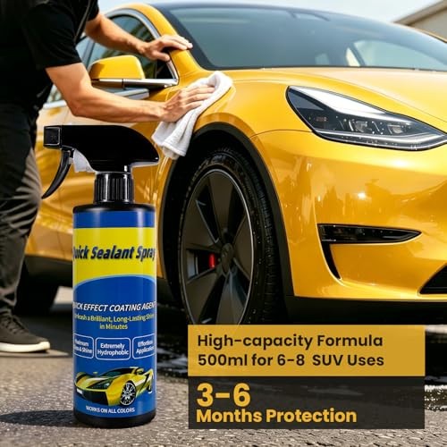 2 Pcs Ceramic Coating for Cars: Quick Effect Coating 16.9 Fl Oz (Pack of 2)