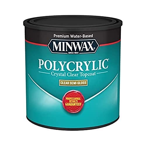 Polycrylic Protective Finish Clear Semi Gloss 8 oz Water Based Wood Sealer