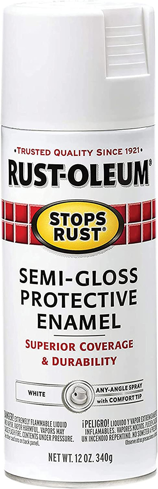 7797830 Stops Rust Spray Paint, 12 Oz, Semi-Gloss White