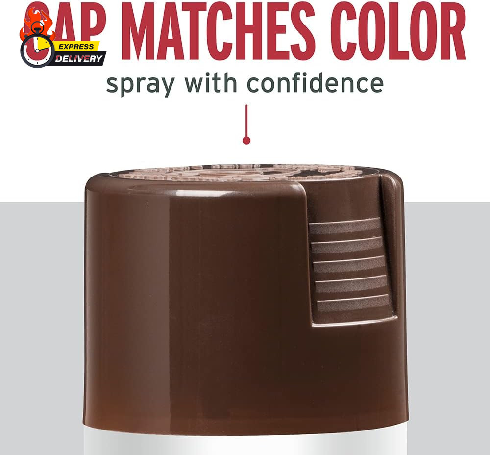 7775830 Stops Rust Spray Paint, 12 Oz, Gloss Leather Brown