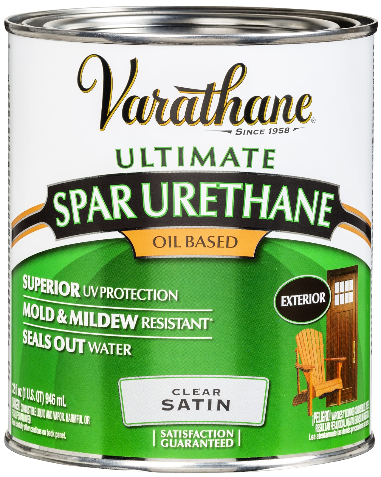 Varathane Ultimate Oil Based Spar Urethane Quart Satin Outdoor Wood Varnish