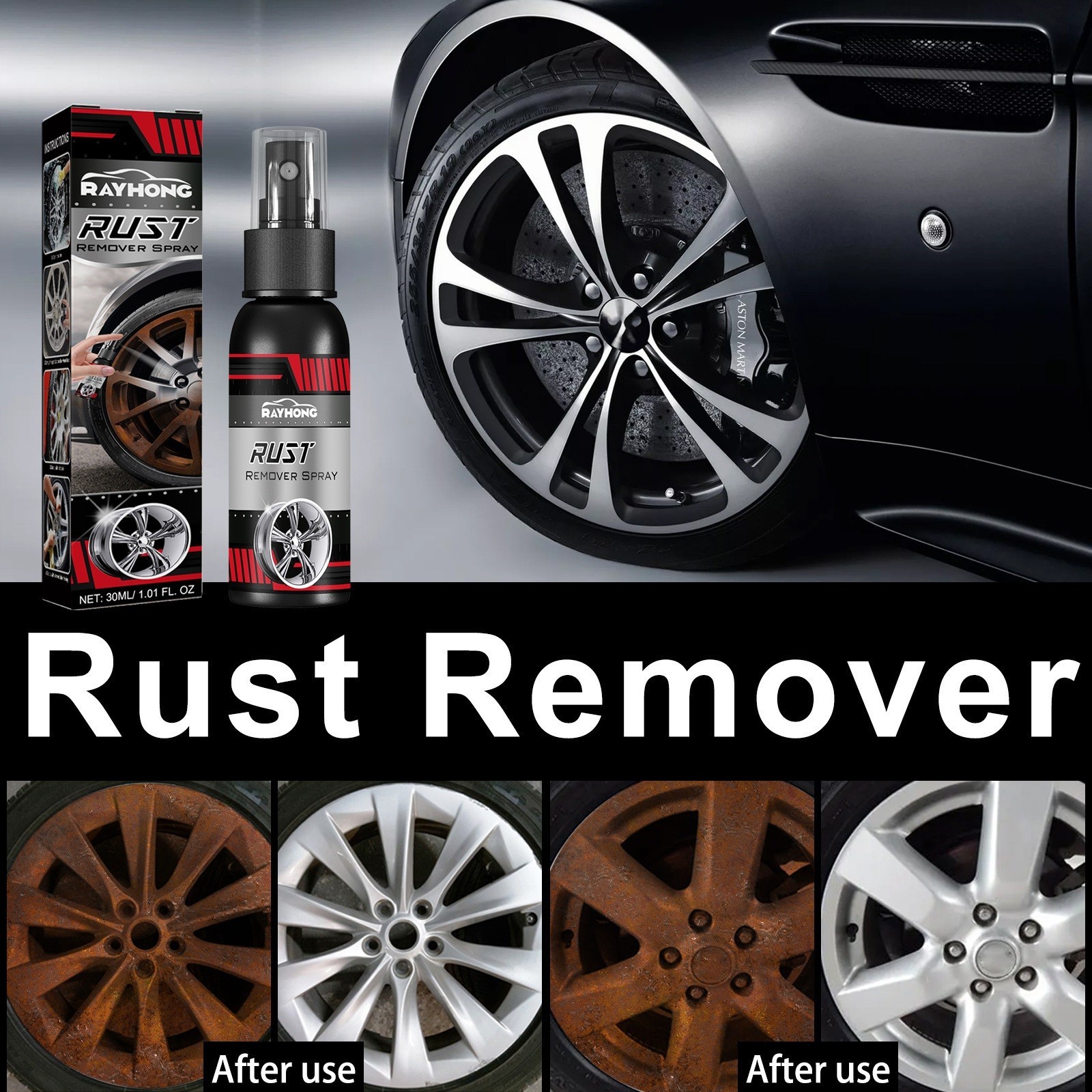 Multi-purpose Car Rust Removal Spray Rust Remover Rust Inhibitor Derusting Spray
