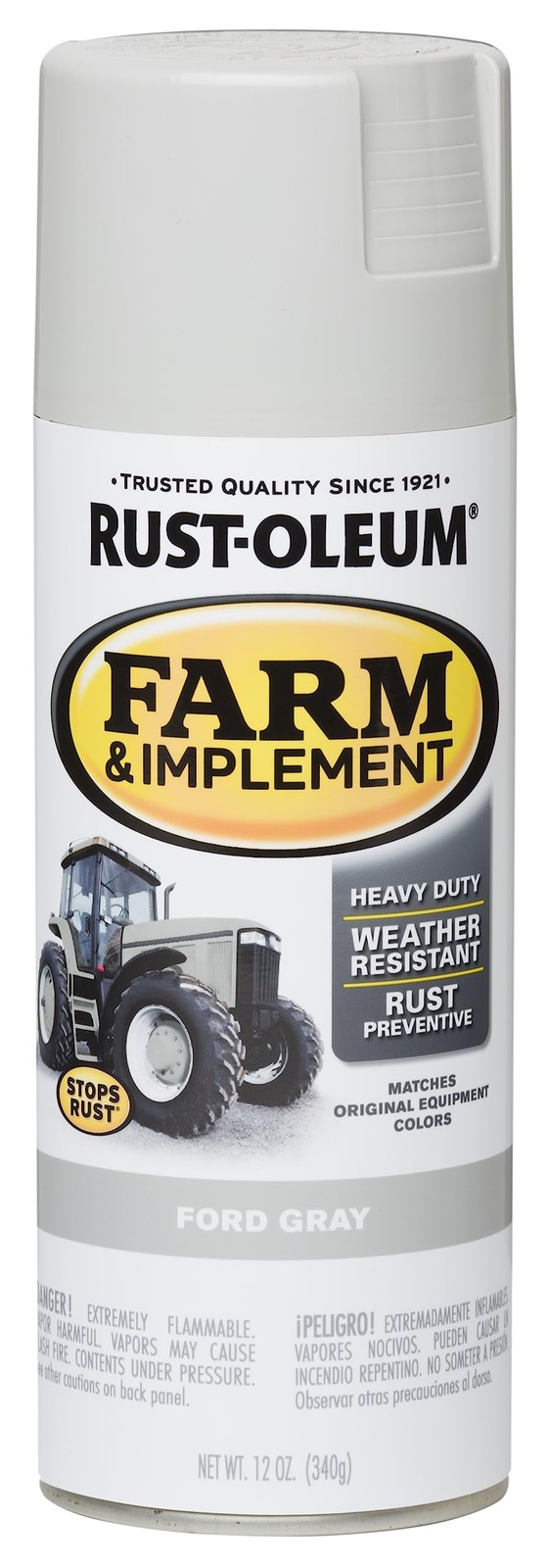 Rust Oleum Ford Gray 12 Ounce Spray Paint Heavy Duty Farm Equipment Coating
