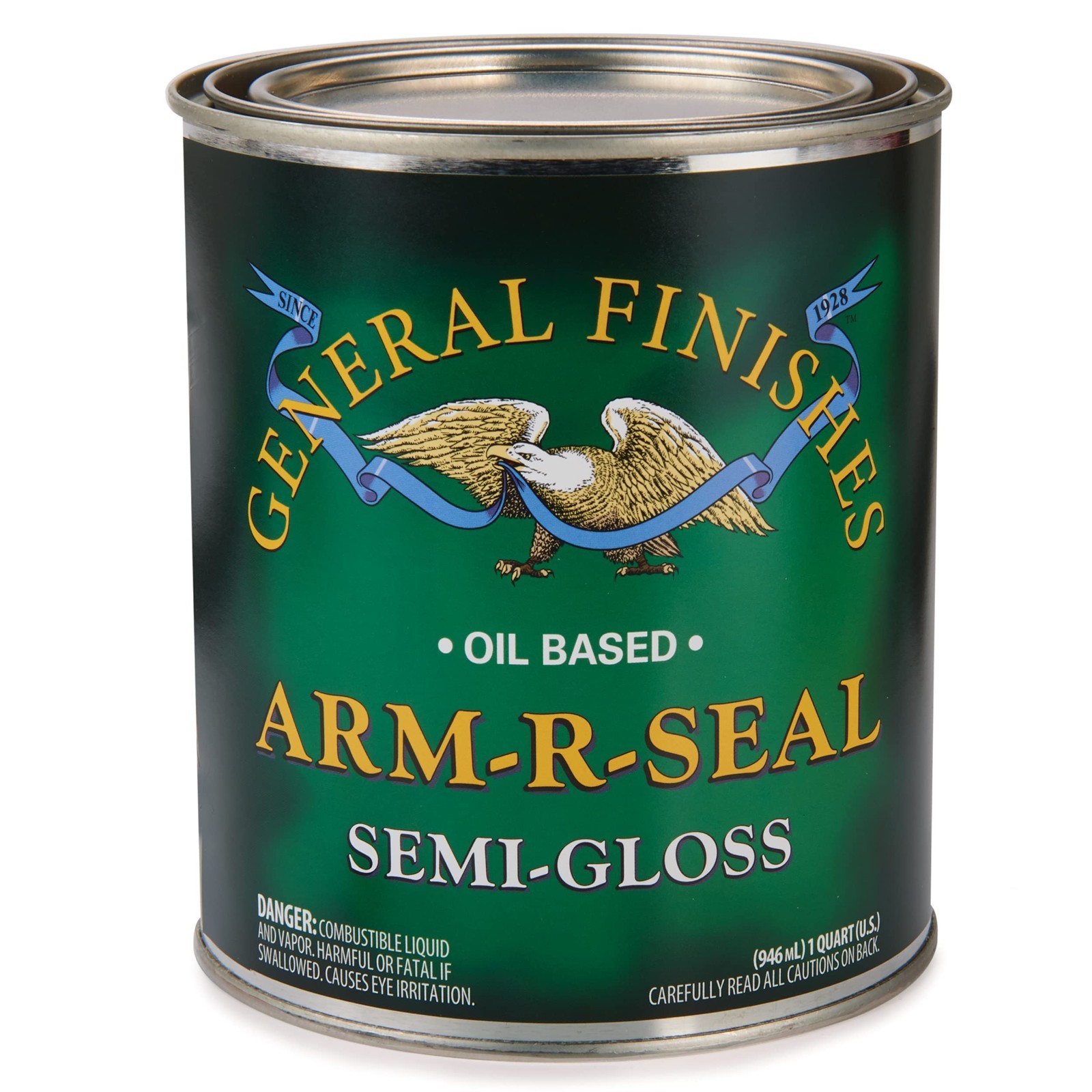 Oil-Based Topcoat, 1 Quart, Semi-Gloss Finish for Wood Furniture & Cabinets