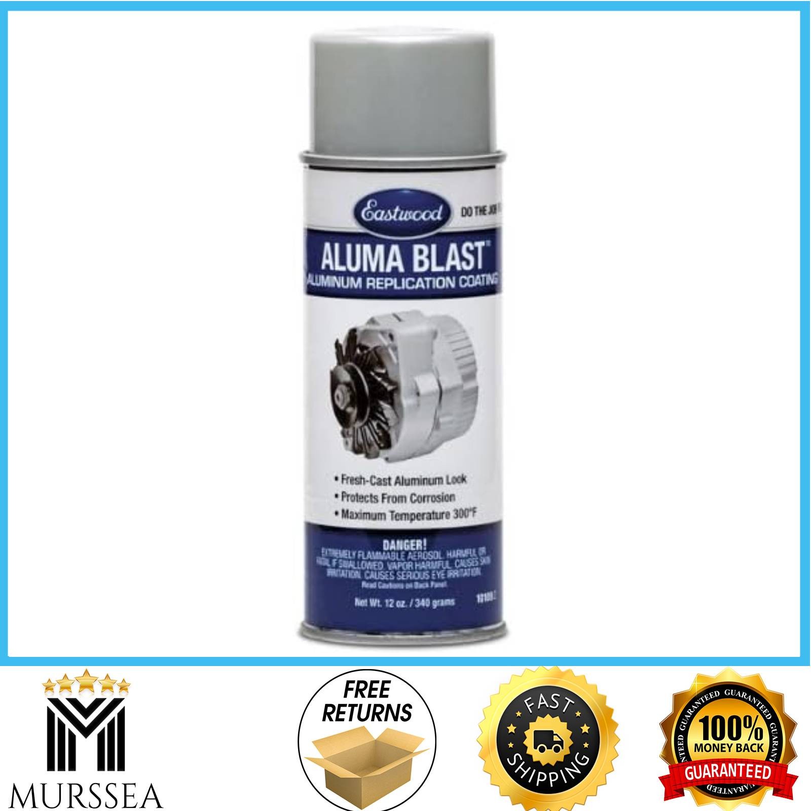 Eastwood Aluma Blast Aluminum Spray Paint 12oz OEM Look Corrosion Resistant