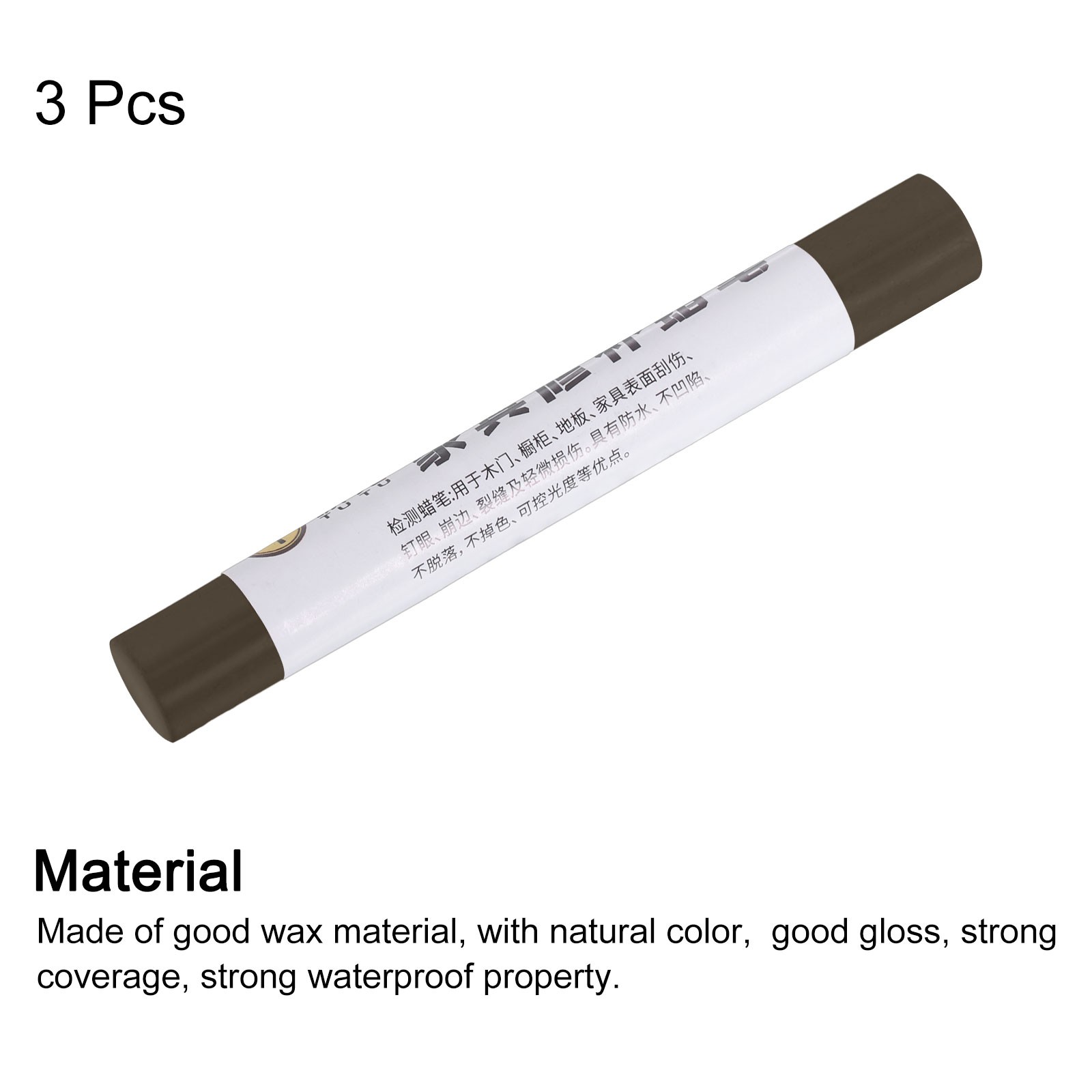 3Pcs Furniture Repair Crayons Wax Filler Stick Pen Marker Autumn Brown