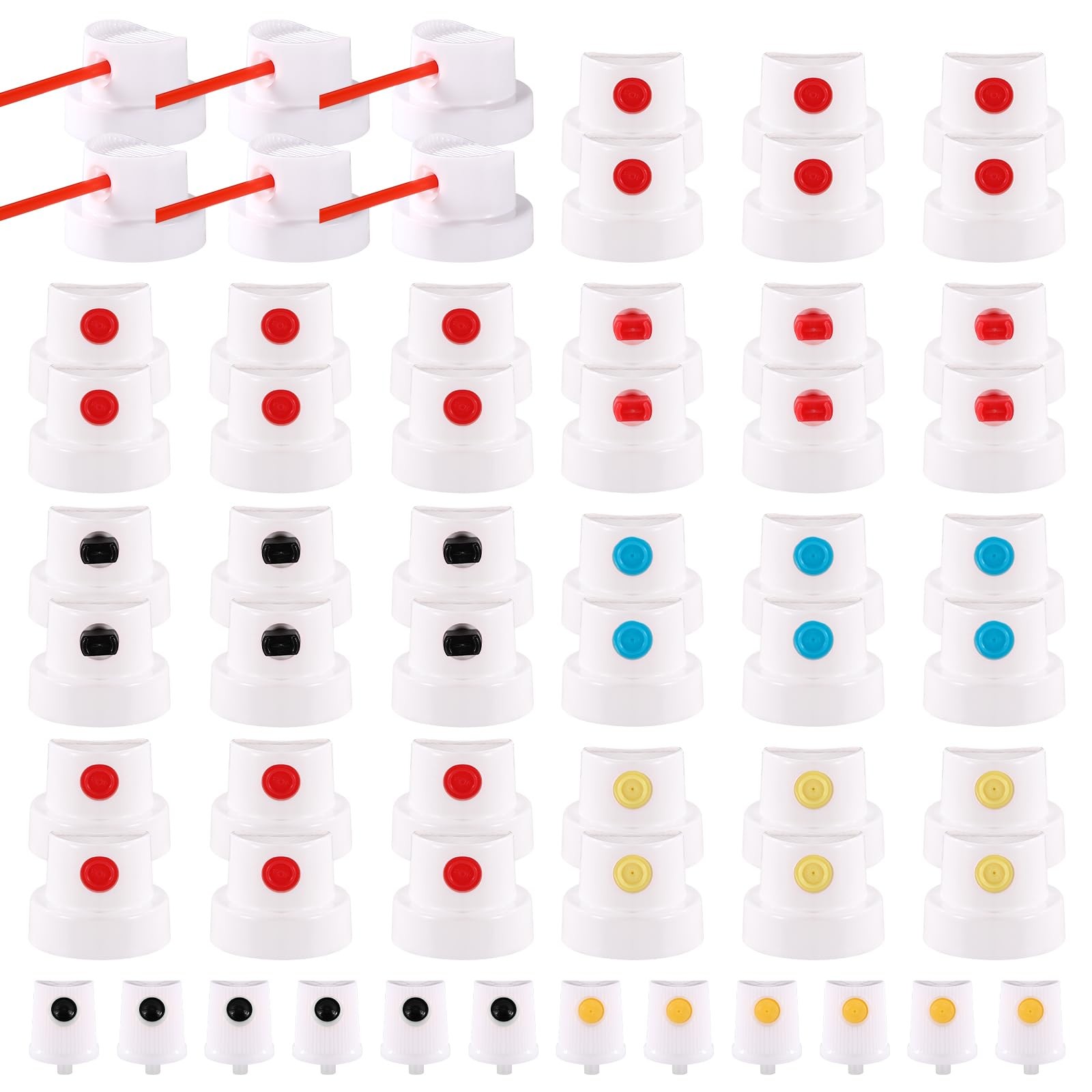 60pcs Spray Paint Caps, Universal Spray Can Shaker Nozzle Fast Coloring Spout…