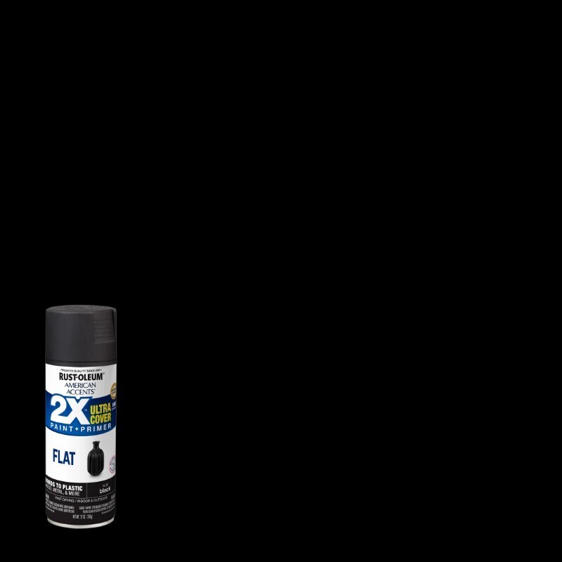 Ultra Cover Flat Spray Paint Wood Metal Plastic Indoor Outside Versatile Black