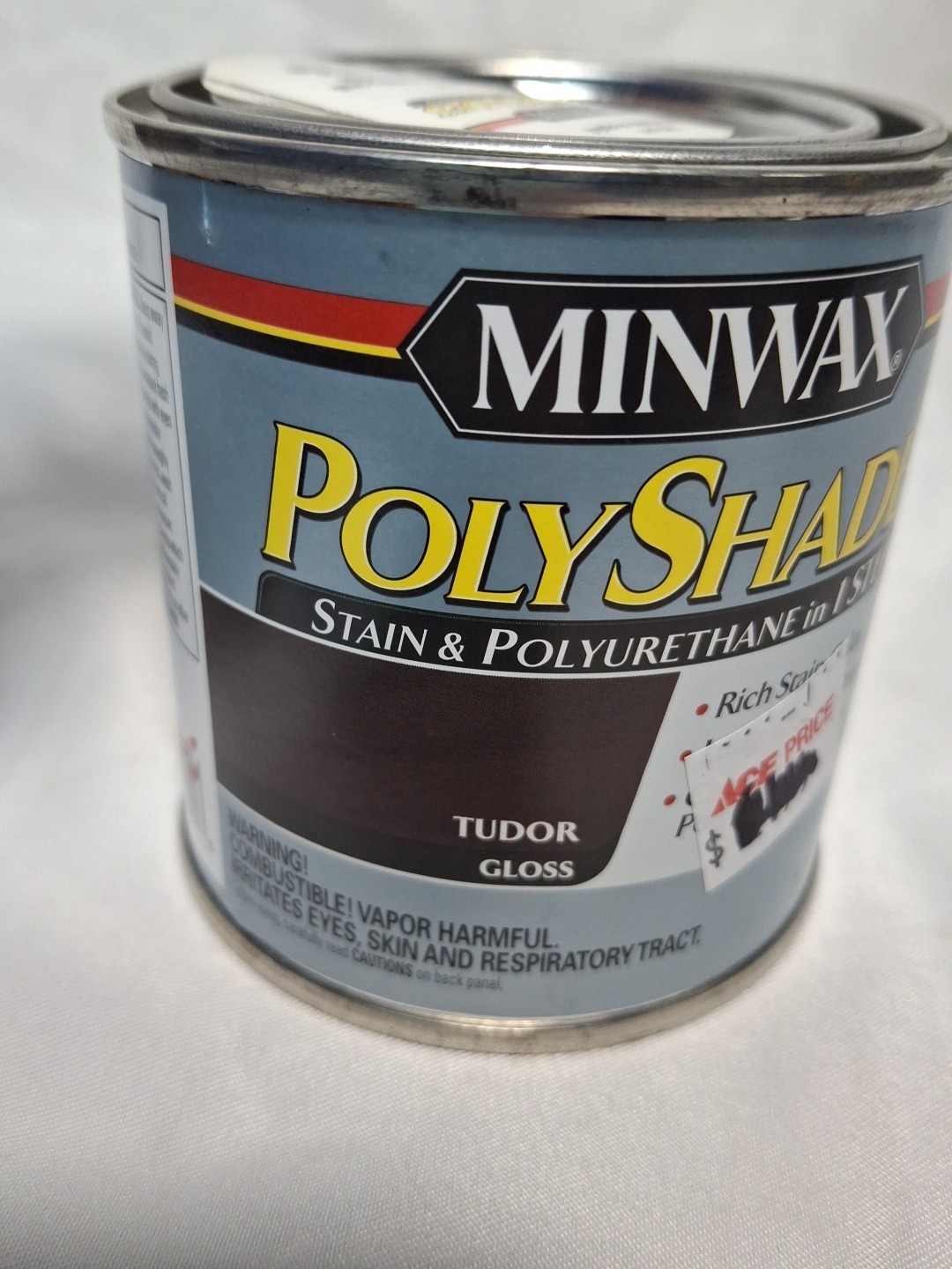 Minwax PolyShades Stain & Polyurethane in 1 Step TUDOR GLOSS 1/2 pt New