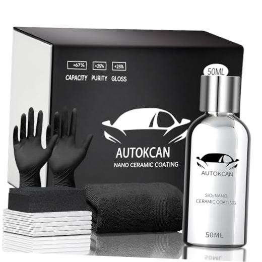 Nano Ceramic Coating for Cars, 10H High Gloss 50ML Anti-Scratch SiO2 Ceramic