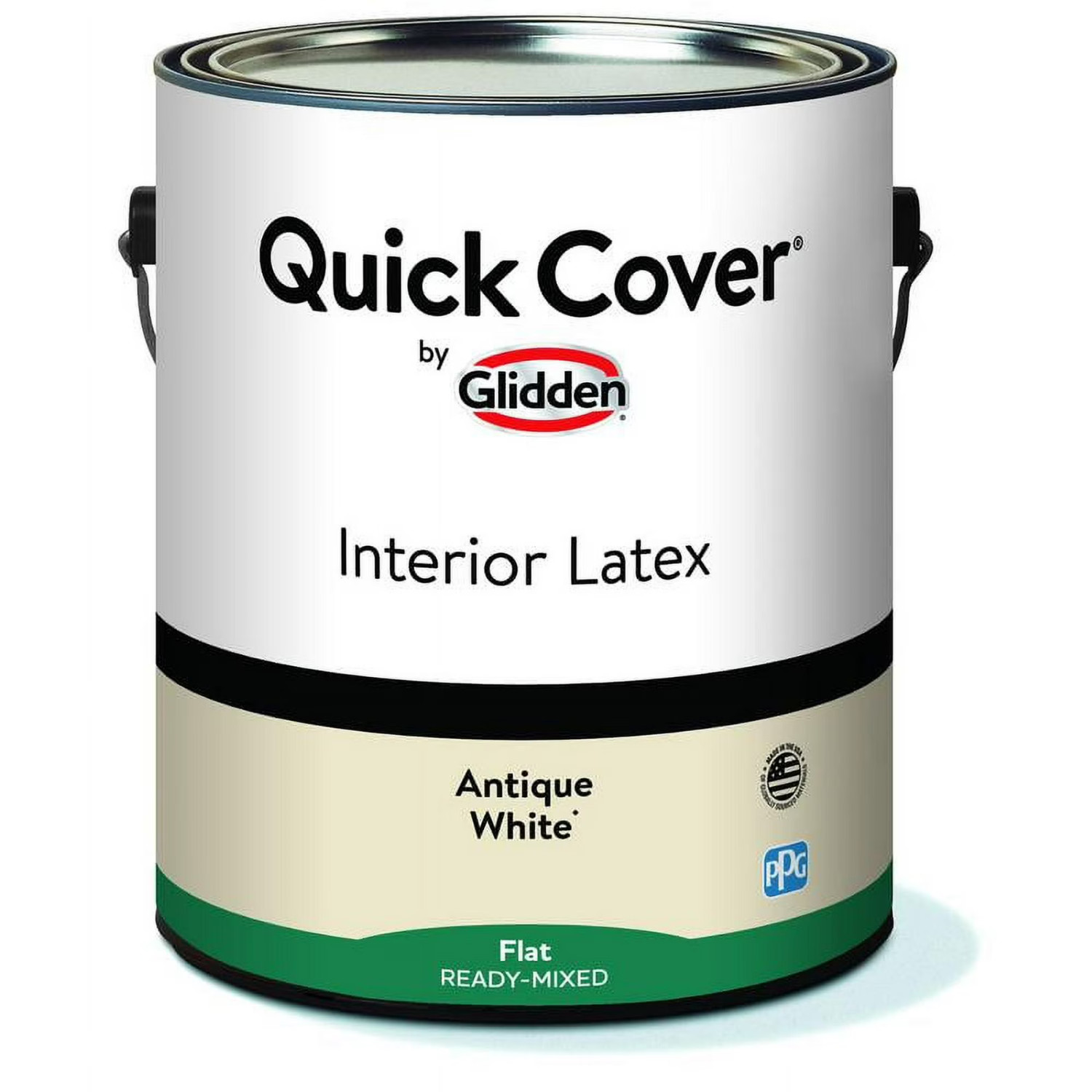 Glidden Quick Cover Interior Latex Paint Flat, Antique White, 1 Gallon, 2 Pack