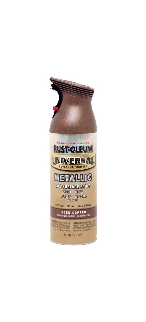 UNIVERSAL Metallic Spray Paint, Metallic, Aged Copper, 11 oz, Aerosol Can